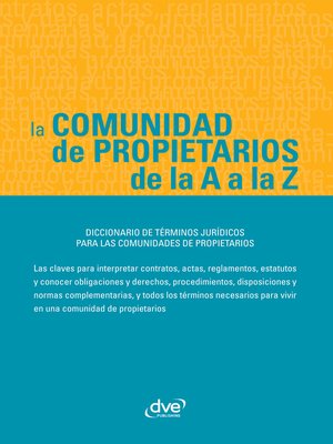 cover image of La comunidad de propietarios de la a a la Z